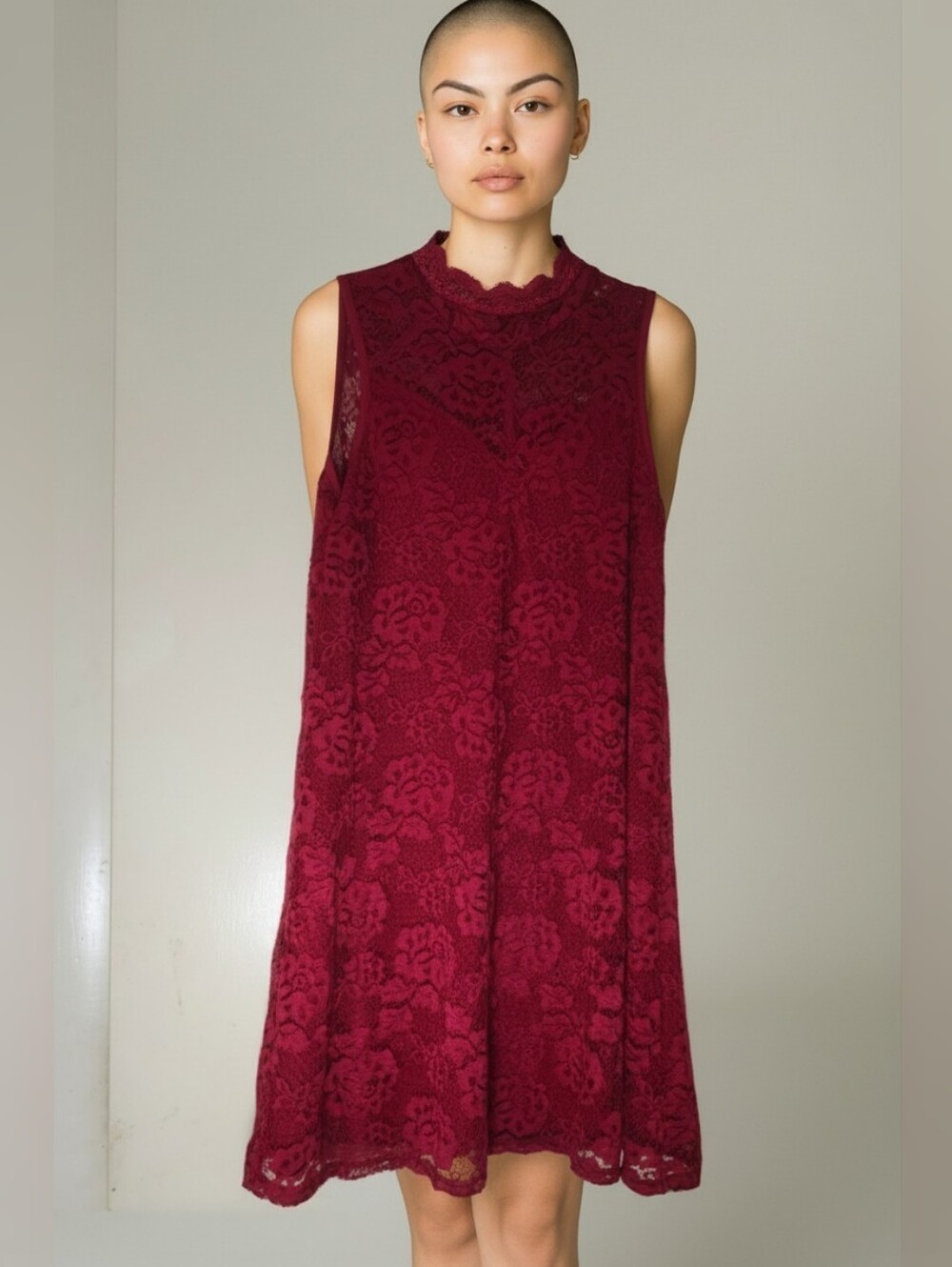 Liberty Love Burgungy Lace‎ Dress Size M